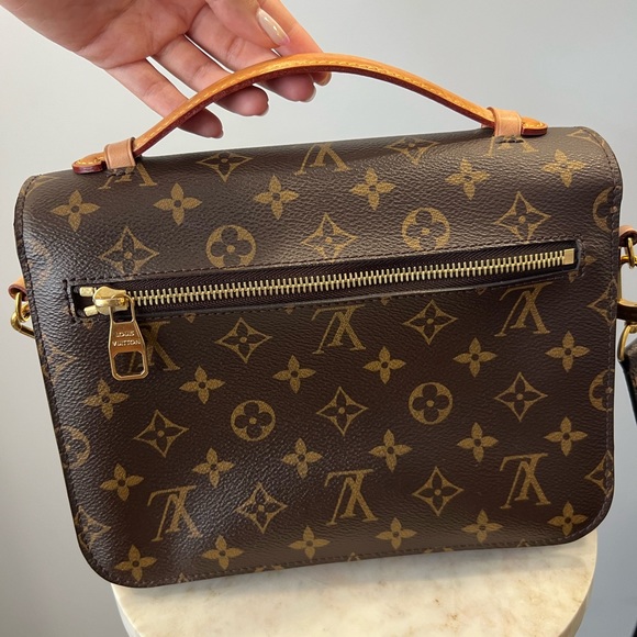 Louis Vuitton Pochette Métis Shoulder Bag Brown Canvas, * AUTHENTIC * - Picture 10 of 12